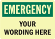 EMERGENCY: YOUR WORDING HERE