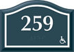 Santera HT Room Number Sign w/Border, 3.5 in. x 5 in.