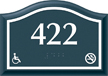 Santera HT Room Number Sign w/Border, 3.5 in. x 5 in.