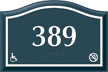 Santera HT Room Number Sign w/Border, 4 in. x 6 in.