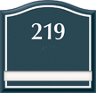 Santera HT Room Number Sign - 1 Slot w/Border, 5.75 in. x 6 in.