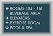 Optik Directional Sign, 9.375 in. x 13.625 in.