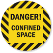Danger Confined Space SlipSafe™ Floor Sign