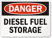 OSHA Danger Diesel Fuel Storage Sign