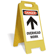 Danger Overhead Work Standing Floor Sign