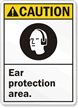 Caution Ear Protection Area Sign