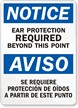 Notice: Ear Protection Required Sign