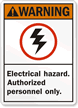 Warning (ANSI) Electrical Hazard Sign