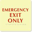 Emergency Exit Only Sign