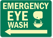 Emergency Eye Wash Glow Sign