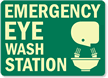 Emergency Eyewash Station Sign (with graphic)