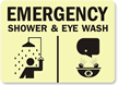 Emergency Shower & Eye Wash Sign