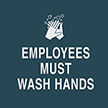 Employees Wash Hands Before Returning Work Sign