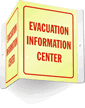 Evacuation Information Center Projecting Glow Sign