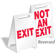 Exit & Not An Exit Fold-Ups Floor Sign
