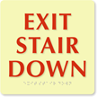 Exit Stair Down Sign