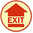 Exit with Arrow Sign
