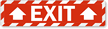 Exit with Arrow Floor Sign