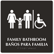 Family Tactile Touch Braille Bilingual Engraved Door Sign