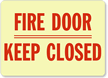 Fire Door Keep Closed Sign