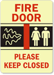 Fire Door Please Keep Closed (graphic) Sign