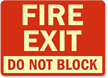 Fire Exit Do Not Block
