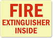 Fire Extinguisher Inside (red on white)