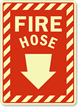 Fire Hose (with Arrow Down) Sign