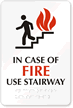 Fire Use Stairway Sign