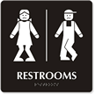 Bow legged Unisex Bathroom Humor Sign