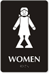 Bow legged Women's Bathroom Humor Sign