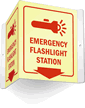 Emergency Flashlight Station Sign