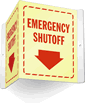 Emergency Shutoff Sign