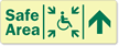 GlowSmart™ Directional Exit Sign  Handicap Area Sign