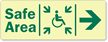 GlowSmart™ Directional Exit Sign  Handicap Area Sign