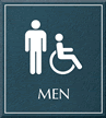 Men Bathroom, Men/Handicapped Sign