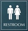 Restroom, Unisex, 8.625 in. x 7.75 in. Sign