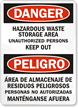 Caution Hazardous Waste Storage Sign