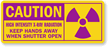 Keep Hands Away When Shutter Open Radiation Sign