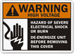 Warning (ANSI) High Voltage Electrical Shock Sign
