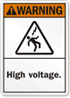 Warning ANSI High Voltage Sign