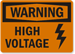 Warning High Voltage Sign