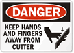 Danger Keep Hands and Fingers Away Sign