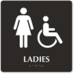 Tactile Touch Braille Engraved Door Sign For Ladies