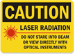 Caution Laser Radiation Do Not Stare Sign