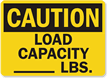 Caution Load Capacity Sign