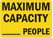 Maximum Capacity People Sign