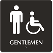 Tactile Touch Braille Engraved Door Sign For Gentlemen