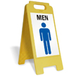 Men W/Graphic Fold-Ups® Floor Sign