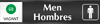 Men Hombres (with graphic) - Go/Stop Slider Sign